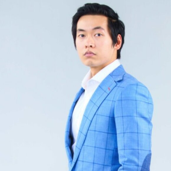 Blue Windowpane Suit - Picture 1 of 13